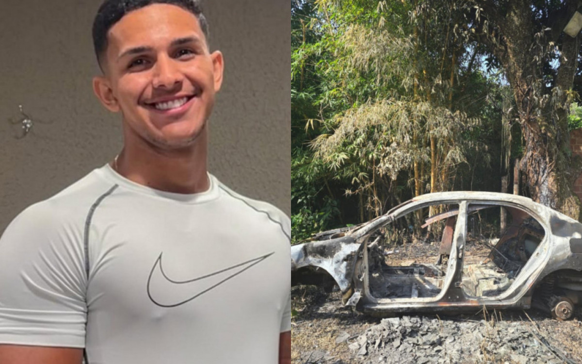 Veículo usado por criminosos em sequestro de jovem em Niterói é encontrado queimado em Caxias